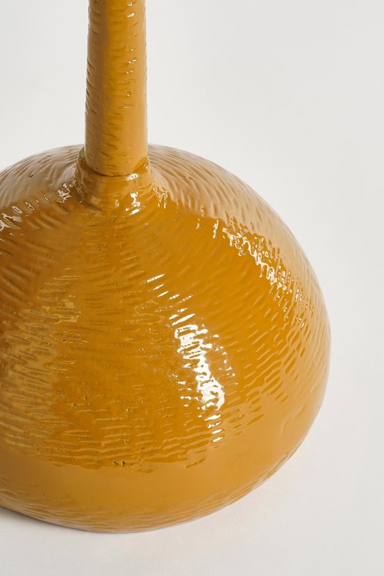 Mica Decorations Colin Bijzettafel - H58 x Ø34 cm - Gerecycled Aluminium - 100% FSC - Bruin