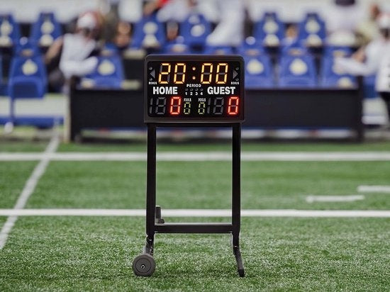 Perel Digitaal scorebord, multisport, met multifunctionele sporttimer, gebruik binnen en buiten, tafelmodel, vrijstaand gebruik of op houder, 40.5 x 62 cm