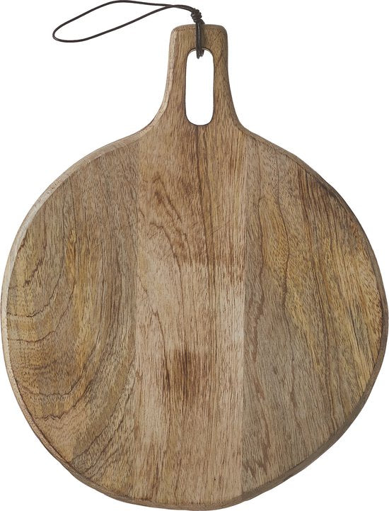 Mica Decorations Duko Serveerplank - Ø28 cm - 100% FSC Mangohout - Bruin