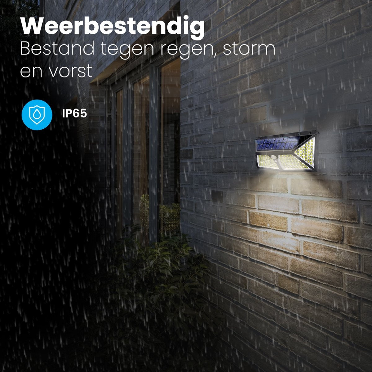 Auronic Solar Buitenlamp met Bewegingssensor - Tuinverlichting Op Zonne-energie - 180 LED's - IP65 - Zwart