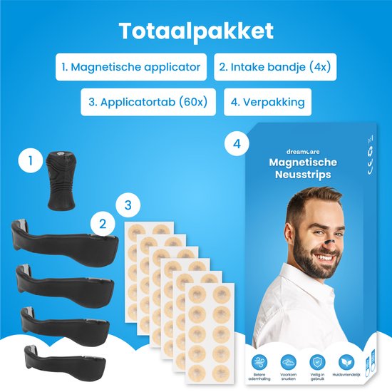 DreamCare Neusstrips Magnetisch - 30 Paar - Anti Snurk - Neuspleisters