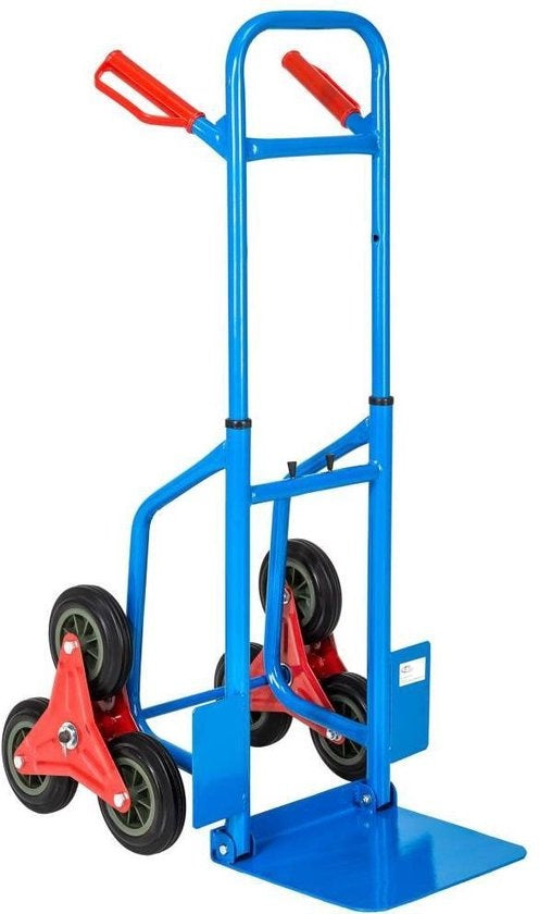 TecTake - trapsteekwagen -  blauw - tot 100 kg - 402451