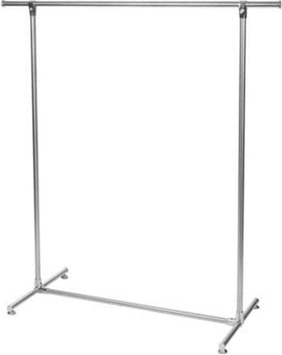 Perel Kledingrek op wieltjes, 1 stang, 120 x 50 x 120 cm, max. last 75 kg, metaal