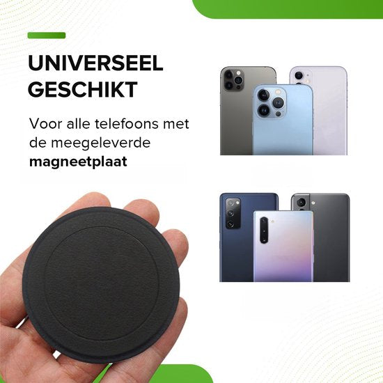 iSetchi Telefoonhouder - Qi Draadloze Oplader - 15 Watt Snellader - Ventilatierooster