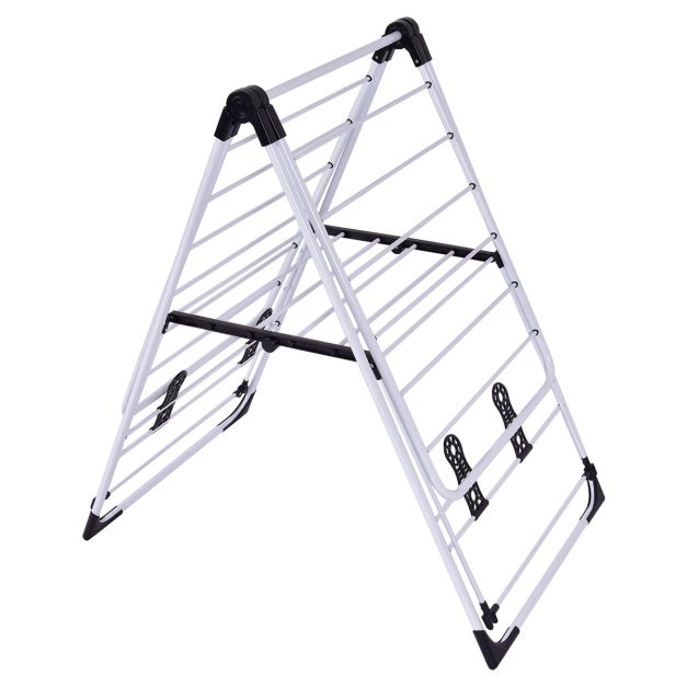 Coast Droogrek Metaal Uitschuifbaar Zwart + Zilver – 110-189 cm