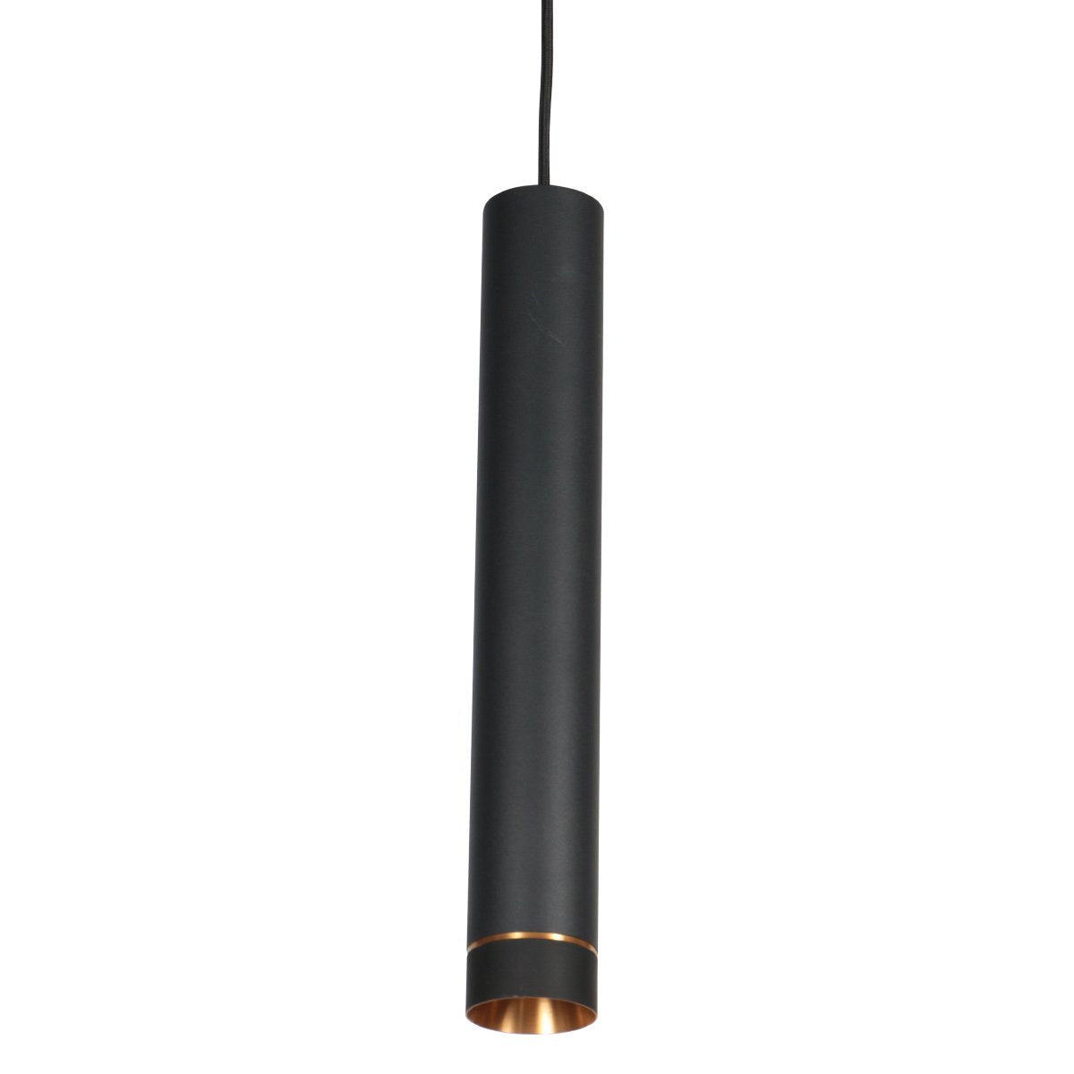 Mexlite Hanglamp DownLume – 5-Lichts – Zwart Metaal – Grote Eettafellamp – GU10 – Modern Design