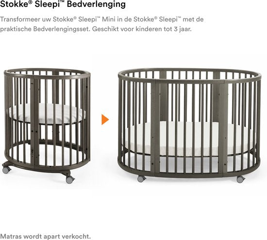 Stokke® Sleepi™ Uitbreidingsset Ledikant - Hazy Grey