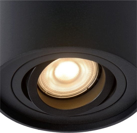 Lucide TUBE 1 Plafondspot - Ø 9,6 cm - GU10 - Zwart