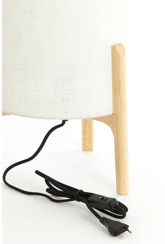 Light & Living Tafellamp Bruin - Hout - Ø28 x 44 cm - E27
