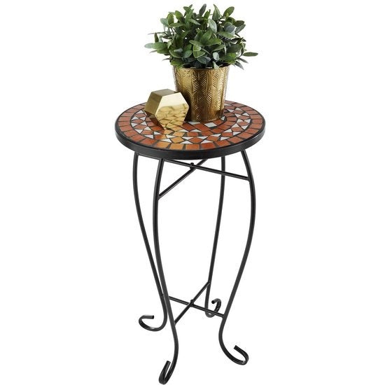TecTake - Balkontafel bloemenkruk mozaïek  - 402768