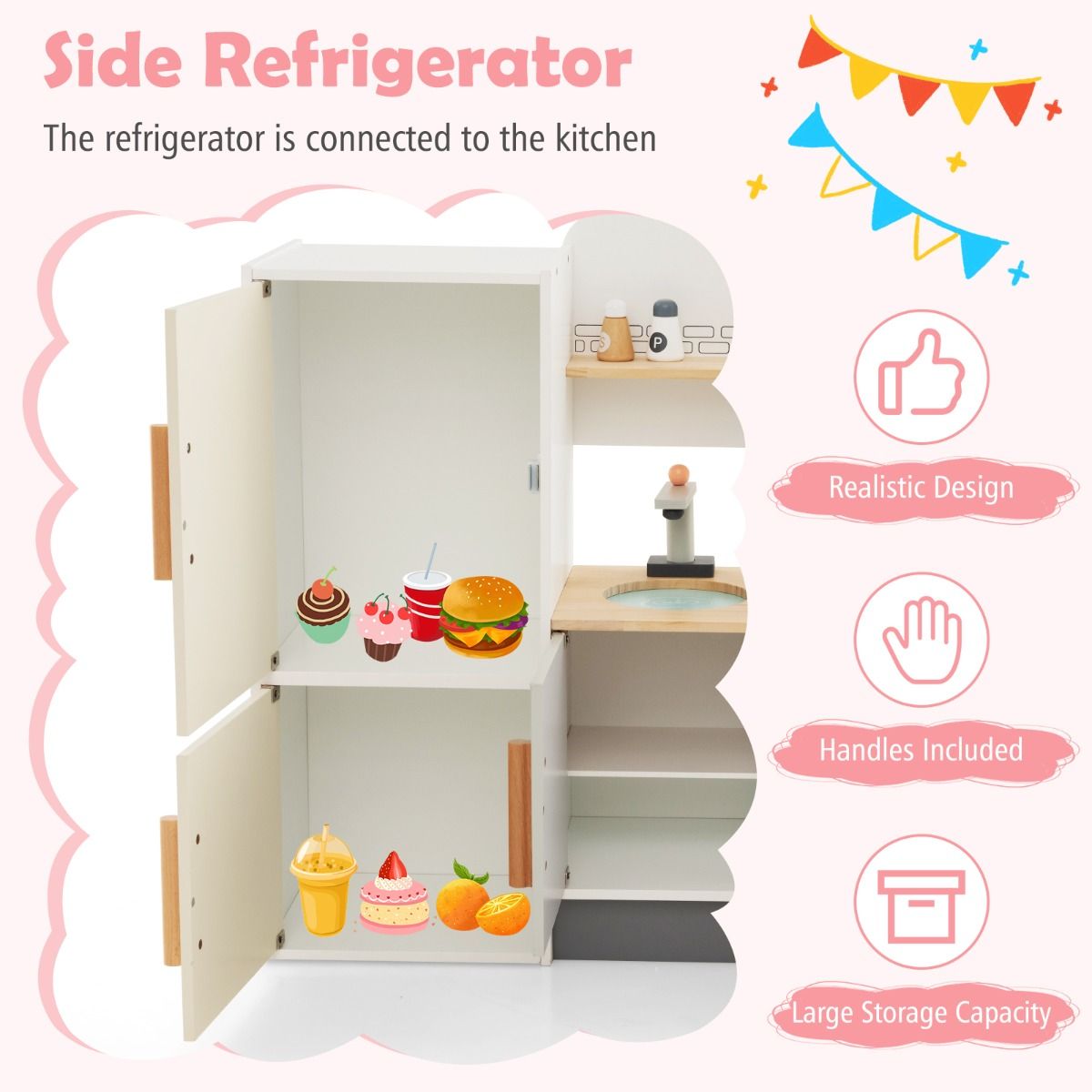 Coast Speelkeuken voor kinderen - Incl. Accessoires - 90 x 24 x 65 cm