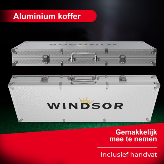 Windsor Pokerset - 500 Chips - PokerKleed - Blinds - Kaarten - Pokerchips - Poker Fiches