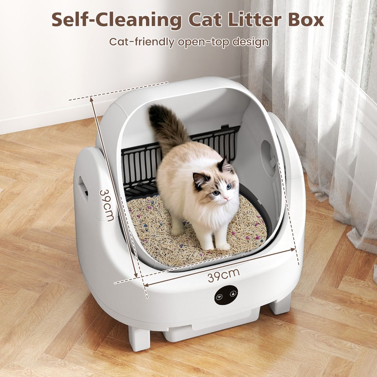 Coast Automatische Zelfreinigende Kattenbak - App-bediening - Veiligheidssensoren - Wit