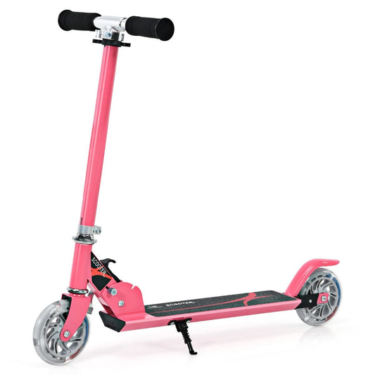 Coast Opvouwbare Kinderstep - LED Verlichte Wielen - Hoogte Verstelbaar 63-86,5cm - Roze