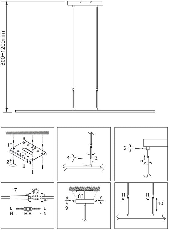 Steinhauer - hanglamp - Bande - staal - kunststof metaal - design lamp - LED - 3319ST