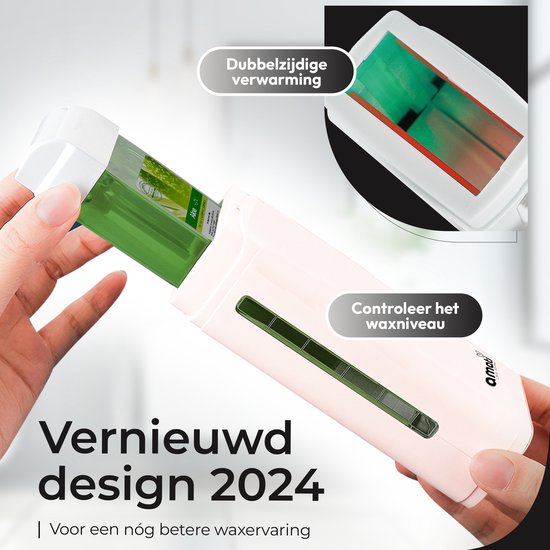 Amati Wax Roller met twee refills - Wit