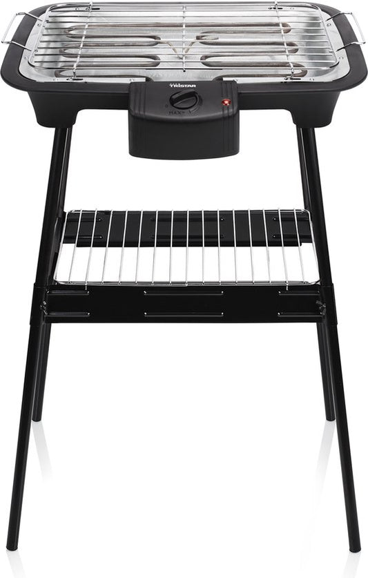 Tristar BQ-2883 Elektrische BBQ met Onderstel – Staande & Tafelbarbecue – 2000W – Zwart - Perfect voor Balkon of Camping