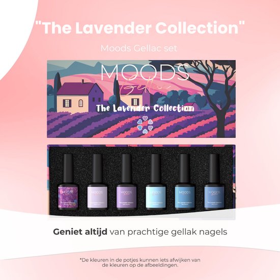 Moods Gellac 6-delige Set - Gellak Starterspakket - Gel Nagellak - 8ML - The Lavender Collection - Gellac - Nagels - Chique Kleuren