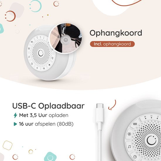 Numsy Mini White Noise Machine Baby - Witte Ruis Machine