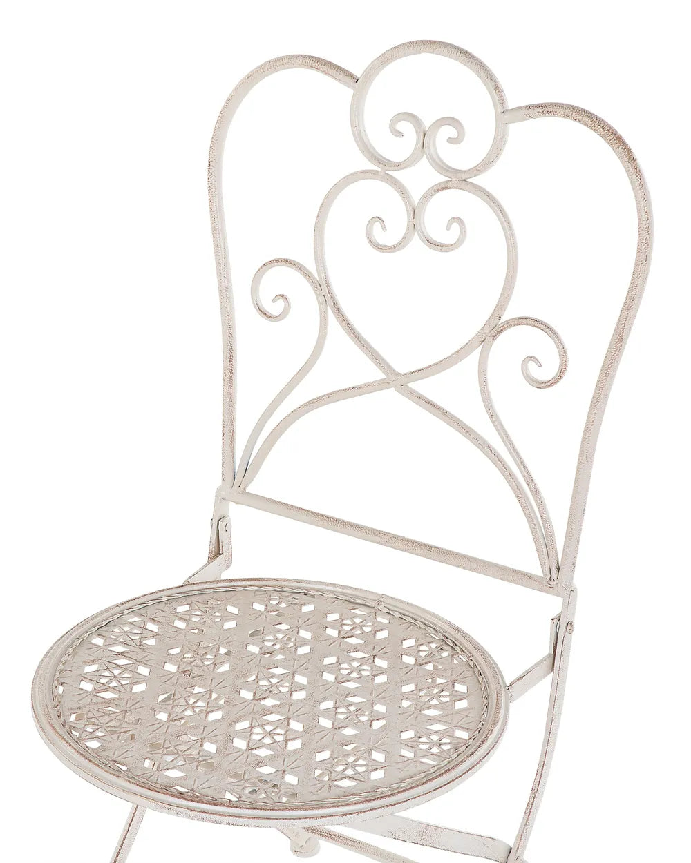 Set van 2 Opvouwbare Tuinstoelen - Metaal - Lichtbeige - 44 x 48 x 92 cm