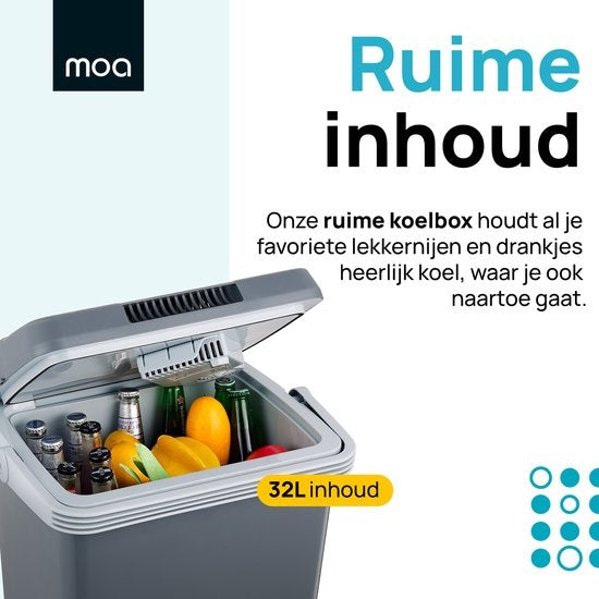 MOA Elektrische Koelbox - Coolbox - Met Verwarmingsfunctie - 12V en 230V - 32Liter - ECW32