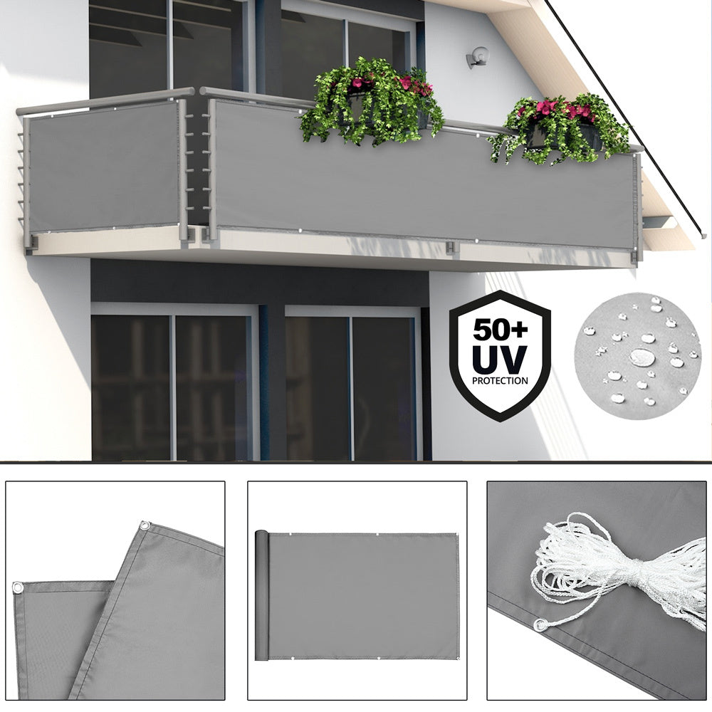 Detex privacyscherm voor balkon beton-look 5m