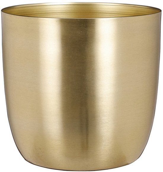 Mica Decorations Alano Bloempot - H21 x Ø22 cm - Metaal - Goud