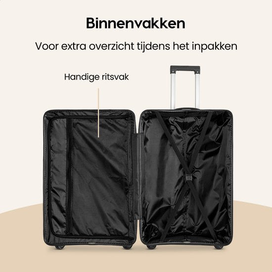 SC Urban Adventurer - Grote Reiskoffer - Cijferslot - 49x30x75cm - 110L - Reiskoffer met Kofferslot - Spinner wielen - Antraciet V2
