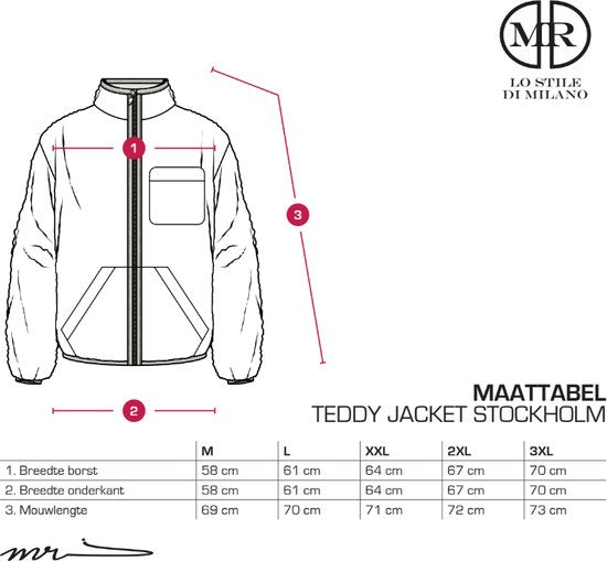 Mario Russo Teddy Jas Stockholm - Jas heren - Winterjas heren - Vest heren - Leger Groen - M