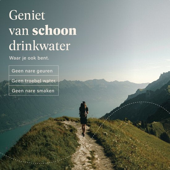 SURVEX Personal Water Filter Straw XL 4000L – Uniek KDF-55 filter – Waterfilter Survival & Outdoor – BPA-vrij – Noodpakket voor Thuis – Complete Set Waterzuiveringsapparaat – Drinkfles Waterzuivering Outdoor – Overlevingspakket – Blauw