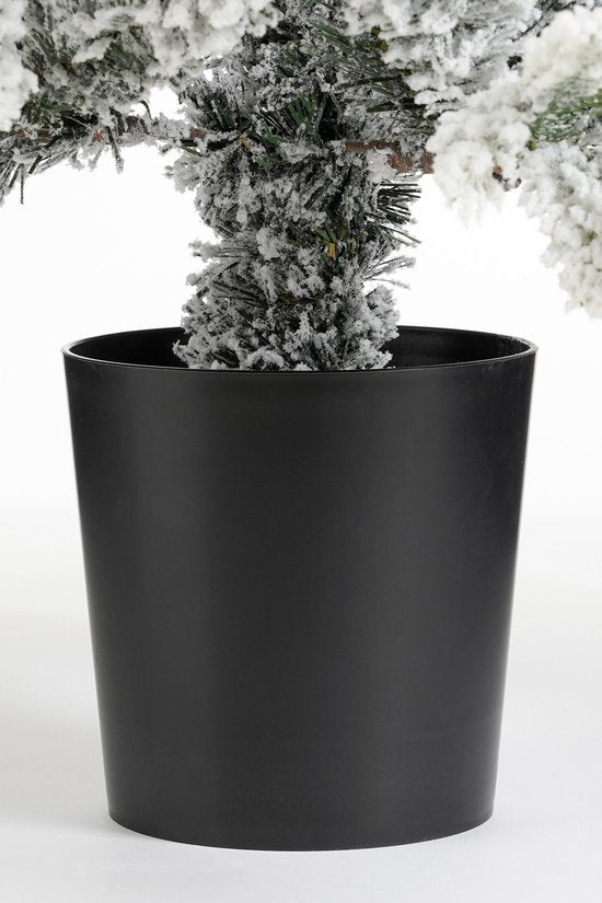 Black Box Trees Kunstkerstboom Grimshaw met Sneeuw H120 x D60 cm - Kunstboom met Pot - Kunst Kerstboom voor Binnen - 206 Tips - Groen