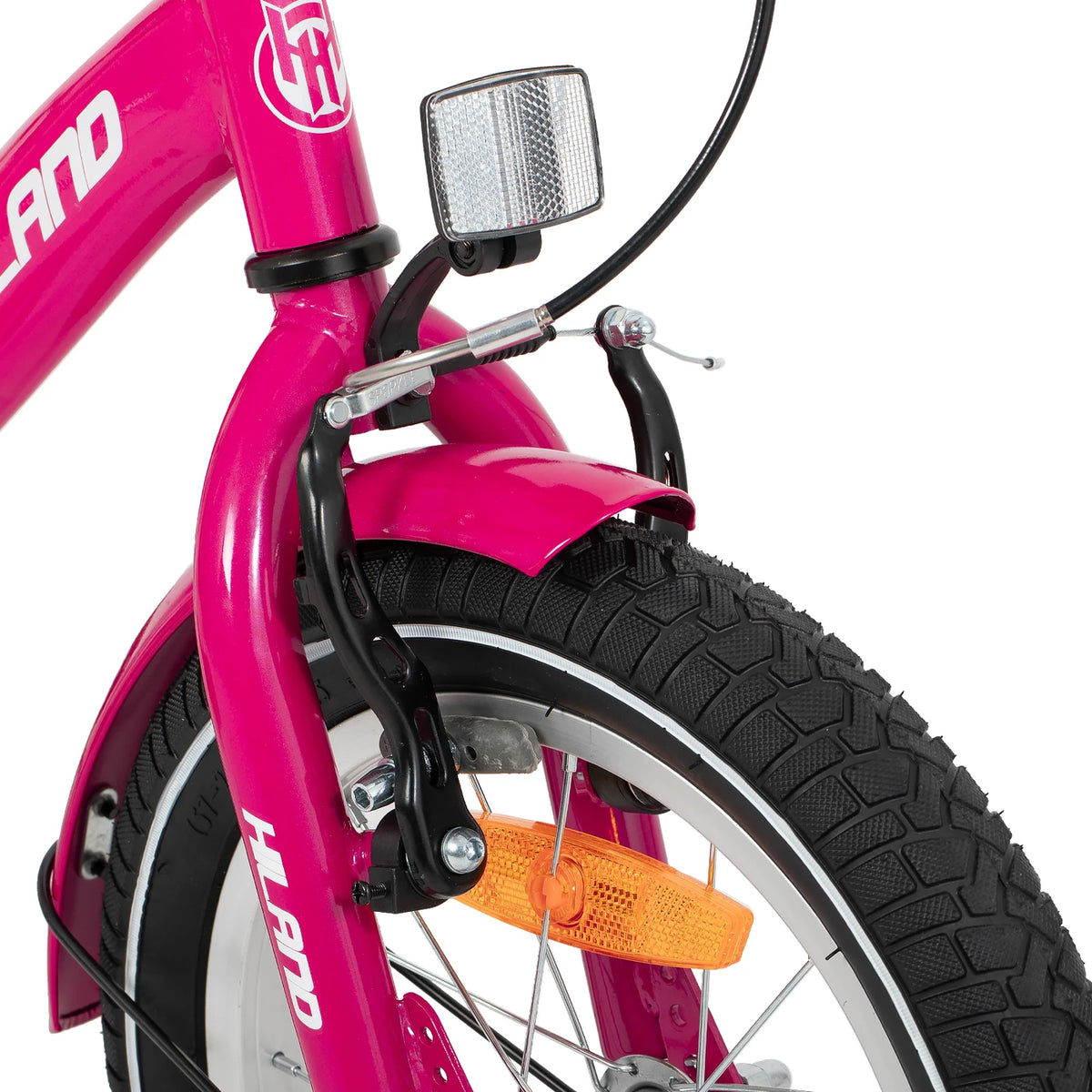 Hiland Starry Kinderfiets 12 inch - Roze - met Zijwieltjes, 2-7 jaar