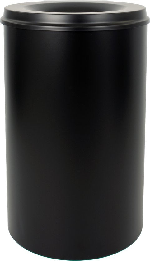 V-part - Vlamdovende papierbak 110 ltr - Steel - zwart