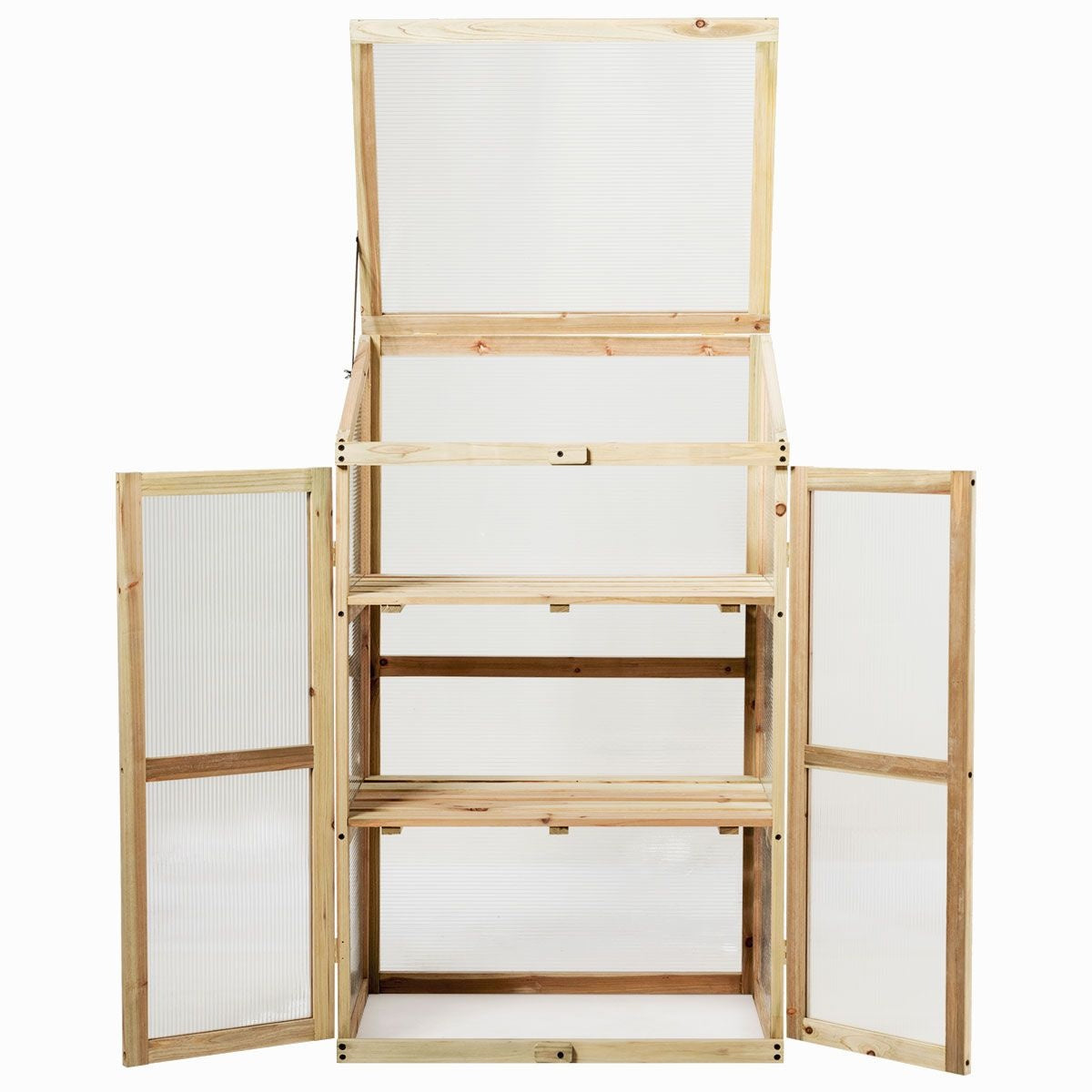 Coast Kleine Houten Tuinkas met 3 Niveaus - 60 x 45 x 100 cm