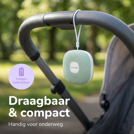 Lunae White Noise Machine 2026 - Witte Ruis Apparaat met Nachtlampje - Geschikt voor Baby's, Kinderen en Volwassenen - Slaaphulp Baby - Slaaptrainer kinderen - Mint Groen