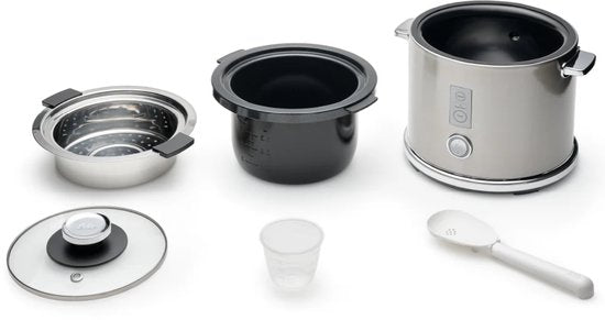 Solis Rice Cooker Multi 8162 - Rijstkoker en Stoomkoker - Voor Alle Soorten Rijst - Stoompan voor Rijst, Groente, Vis en Meer - 650 W - 1.2L