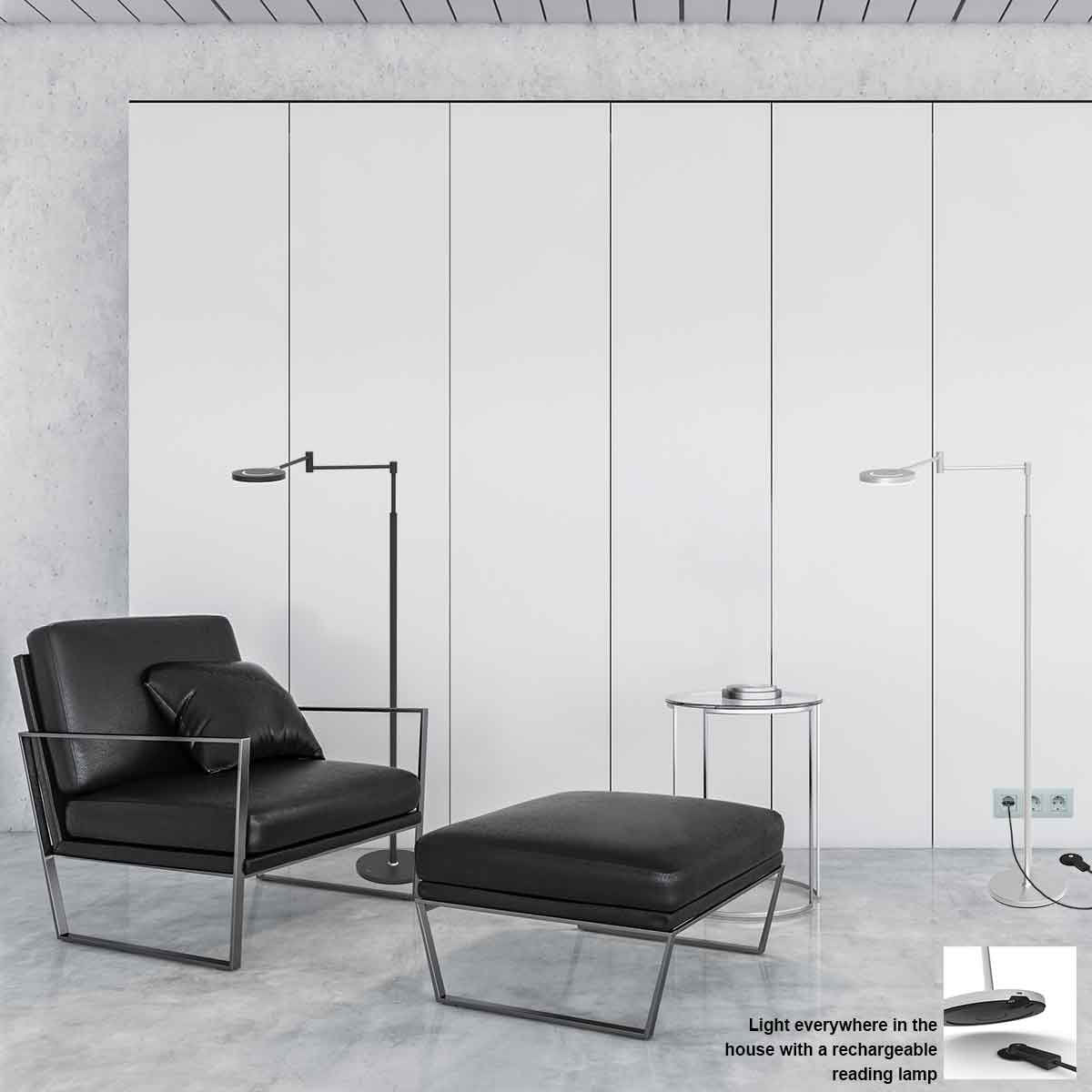 Steinhauer vloerlamp Soleil - zwart - luminium - 3515ZW