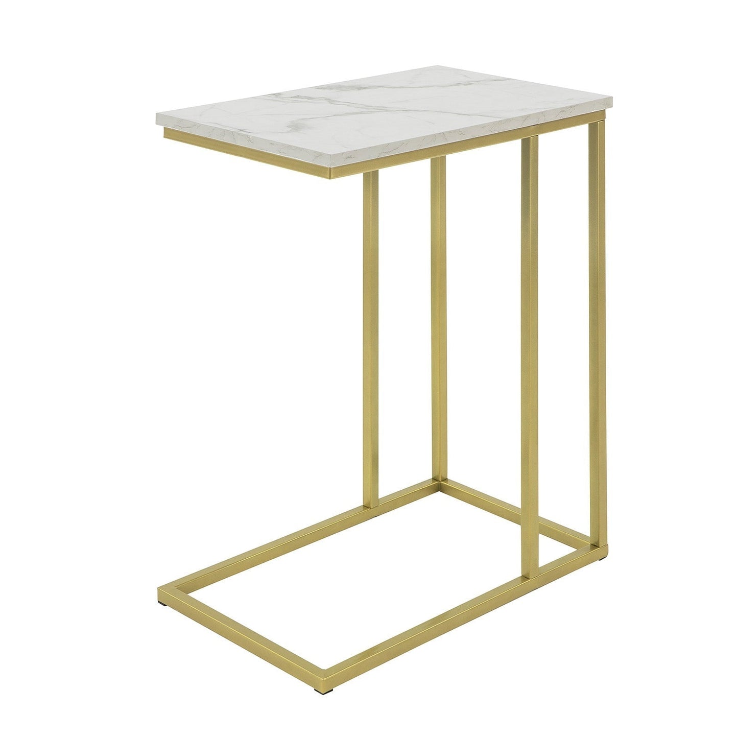 SoBuy FBT87-G Industriele Bijzettafel - Gouden Frame - 48x61x30 cm