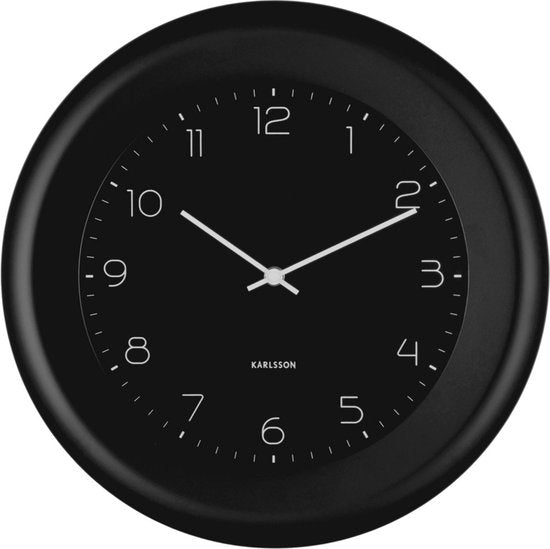 Karlsson Wandklok Dual Disc - Zwart - Ø38cm - Wandklok Modern