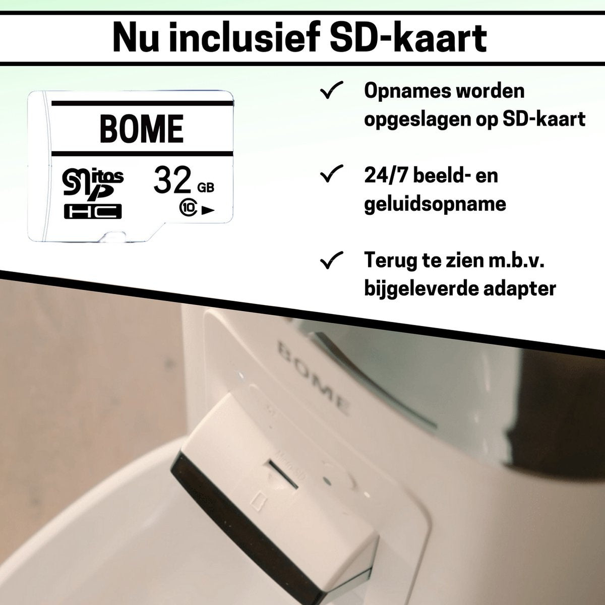 BOME - Automatische Voerbak voor katten en honden op afstand - Camera en Audio incl. SD-Kaart - Zwart