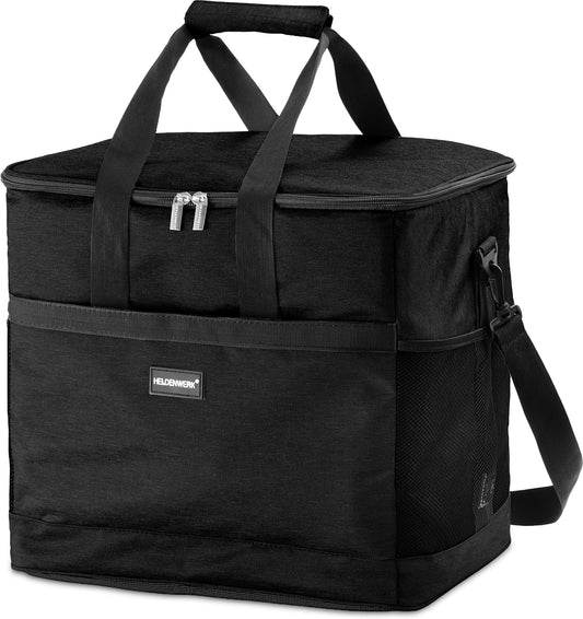 Heldenwerk Koeltas - 40L- 12 uur - 7 compartimenten - Zwart