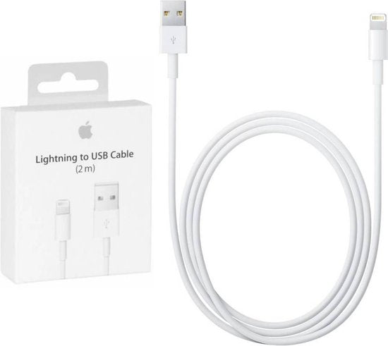 Apple - Lightning Oplaadkabel - USB‑A naar Lightning - 12W - 2m - Wit