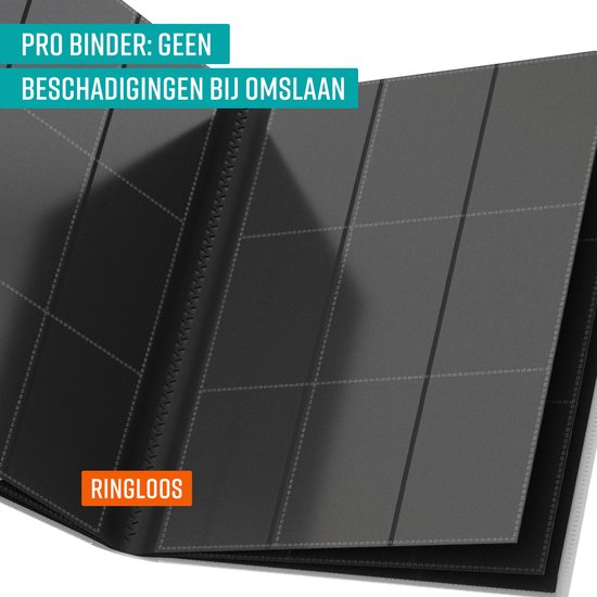 NAPI Verzamelmap 360 Kaarten - Pro Binder Map voor Kaarten - Trading Card Map - 9 Pocket - Premium Card Binder - 20 Pagina’s - A4 Formaat - Rood