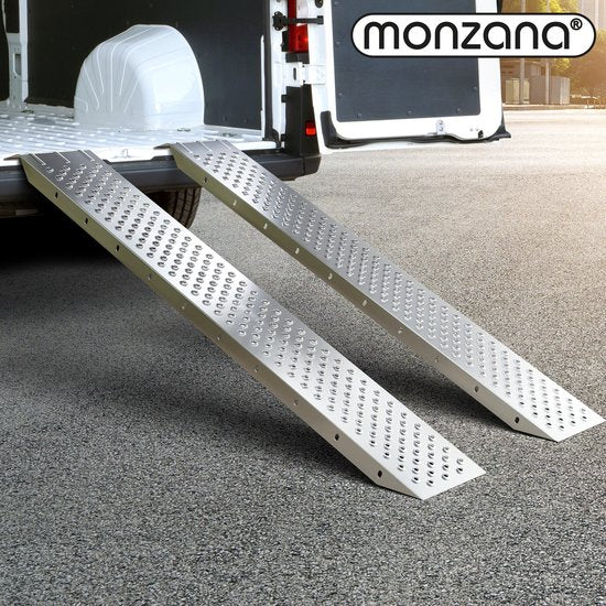 2 MONZANA Oprijplaten – Antislip Geperforeerd Staal - Tot 400kg