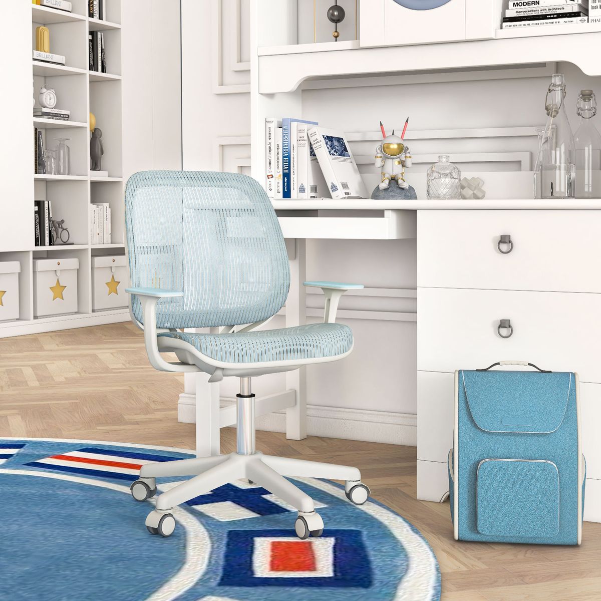 Coast Kinderdraaistoel - in hoogte verstelbaar - ergonomische rugleuning en armleuningen - blauw