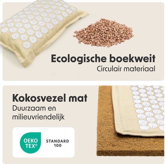Acupressuurmat - Eco - Natuur/Wit