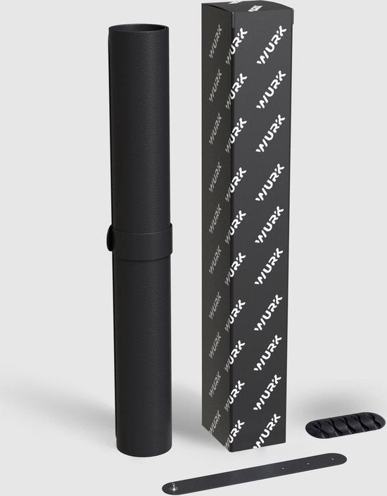 WURK Dubbelzijdige Bureau Onderlegger Kunstleer en Kurk - Bureau Organizer - Muismat - Zwart Kurk - 120x60
