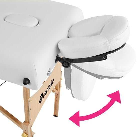 tectake® - Massagetafel Behandeltafel - matras van 7,5 cm hoog + rolkussens en draagtas - behandelbank – incl. opbergtas – opvouwbaar