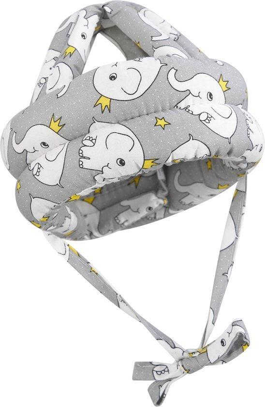 Baby Hoofdbeschermer - Veiligheidshelm met Hoofdkussen - Voor Peuters en Baby's bij Leren Lopen - Zacht, Lichtgewicht en Verstelbaar - Olifant