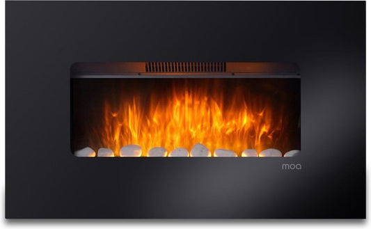 MOA Sfeerhaard Elektrisch - Openhaard met Afstandsbediening en Ambilight - Kachel - 2000W - Zwart